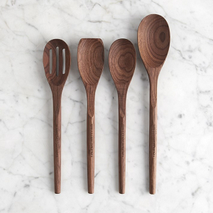Walnut wooden cooking spoons
