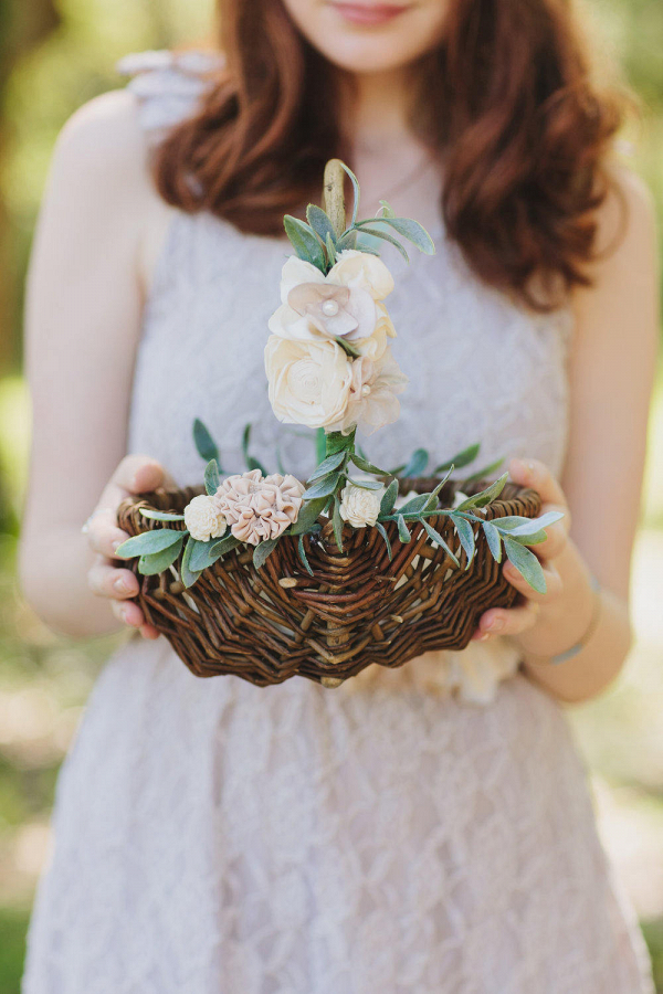 Woodland Flower Girl Basket