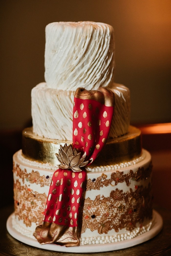 Indian inspired wedding cake