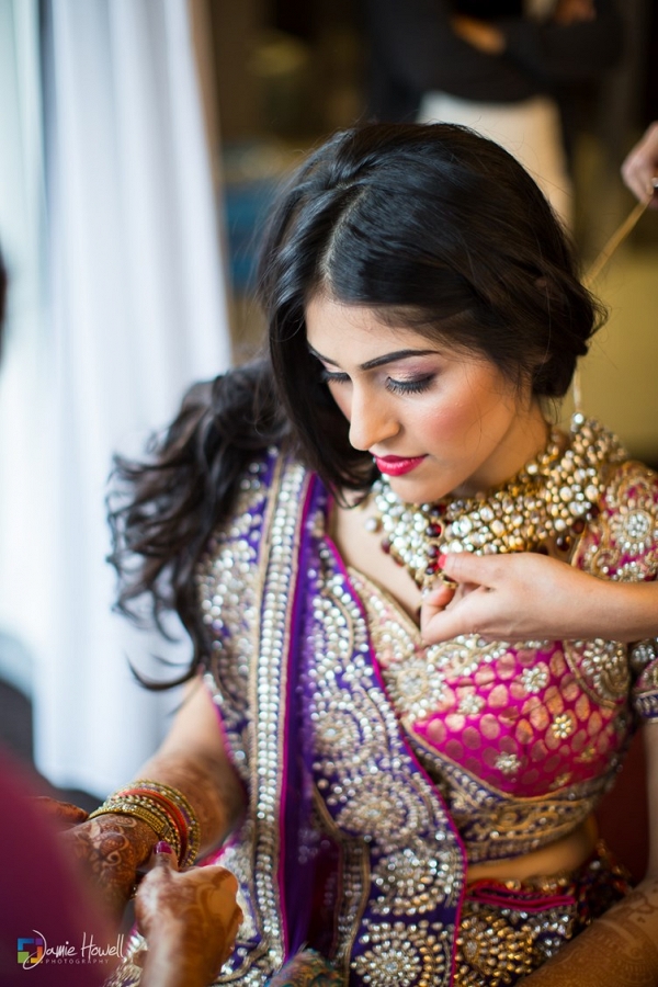 Indian Bride Getting Ready