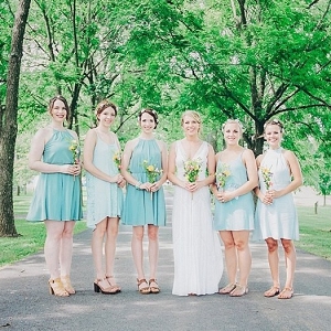 Mint bridesmaid dresses on The Budget Savvy Bride