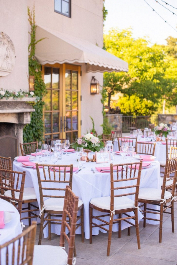 Winery outdoor wedding reception
