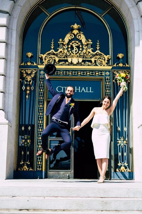 Colorful City Hall Elopement