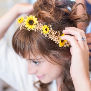 Sunflower Flower Crown by Smile Peace Love Creative