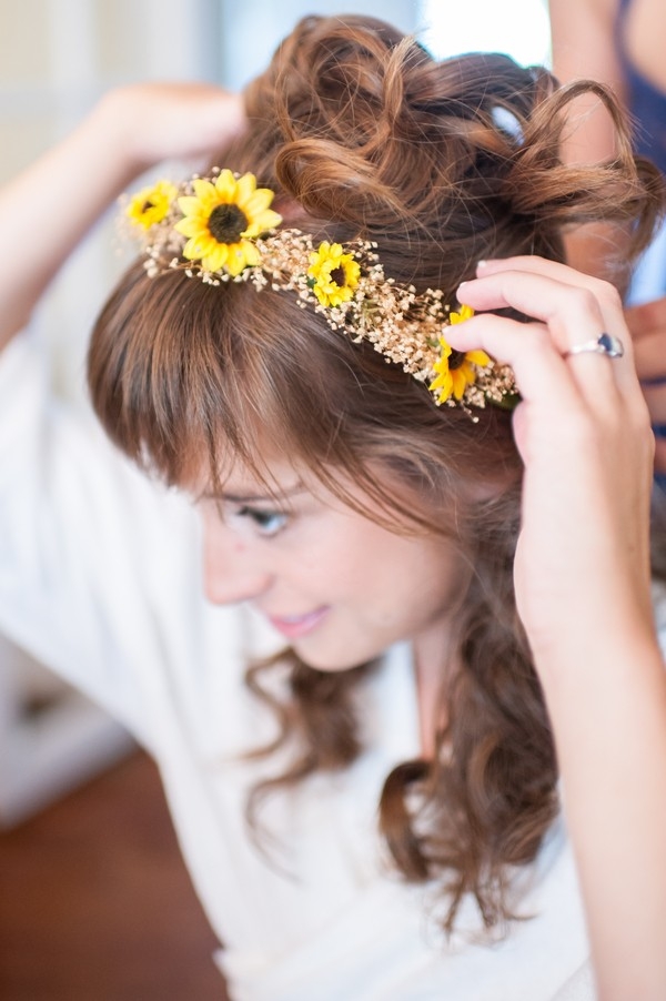 Sunflower Flower Crown by Smile Peace Love Creative