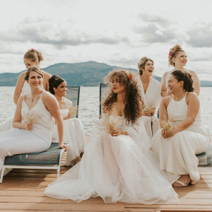  Bridesmaids in all white