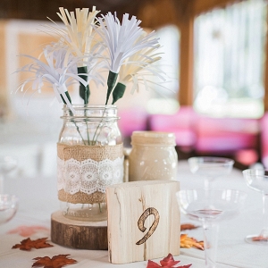 rustic fall DIY centerpieces on The Budget Savvy Bride