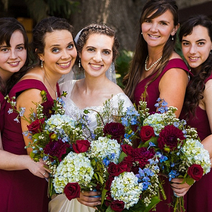 Burgundy bridesmaids