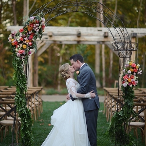 autumn ceremony arch on The Budget Savvy Bride