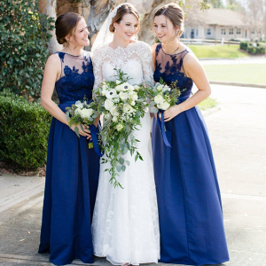 Gold, Navy and White Golf Course Wedding