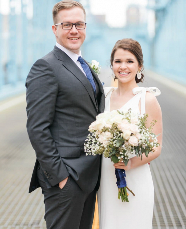 Navy and Gold Spring Wedding with a $19K Budget