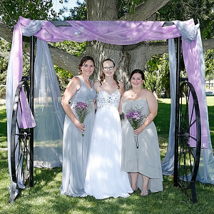 Gray bridesmaids
