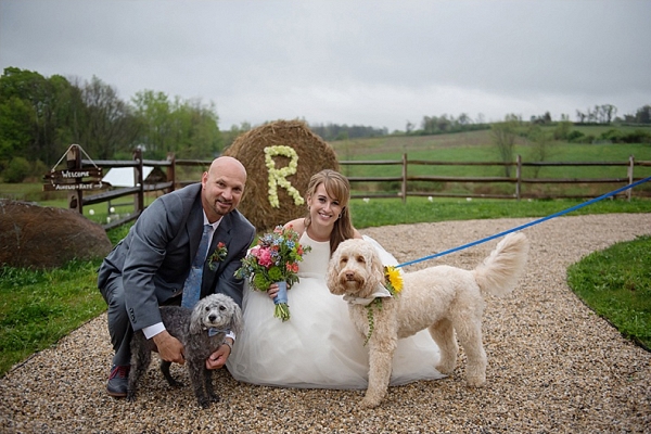 Portrait with dogs on The Budget Savvy Bride