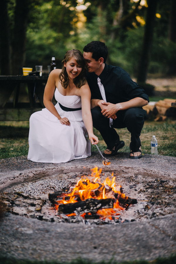 Roasting Marshmallows and Making S'mores at Your Wedding