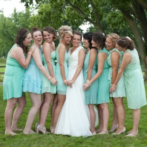 Mint Bridesmaids Dresses | Photo by Karen Feder Photography