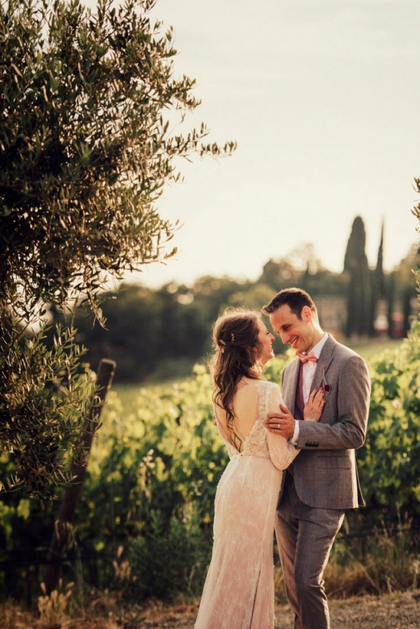 Tuscan vineyard wedding