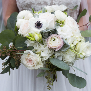 Blush + White Wedding Bouquet