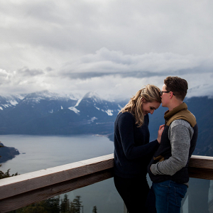 Mountain Top Engagement Photo