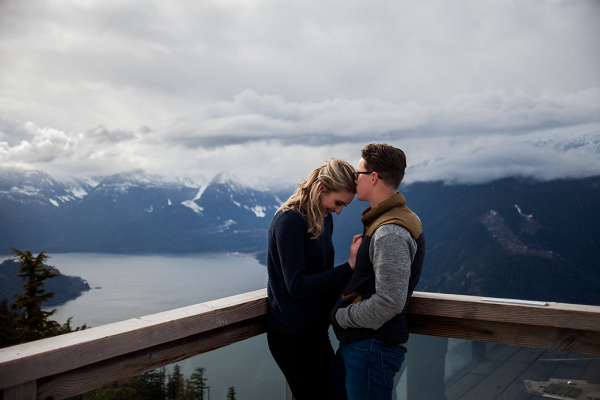 Mountain Top Engagement Photo