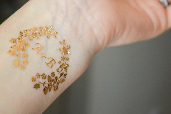 Gold Foil Temporary Tattoos