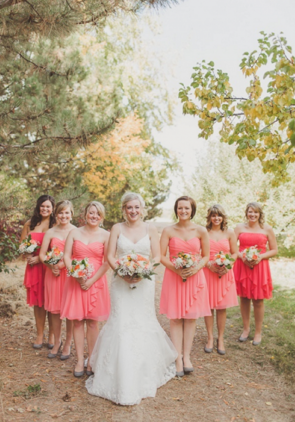 Coral Wedding Ideas with Ombré Details