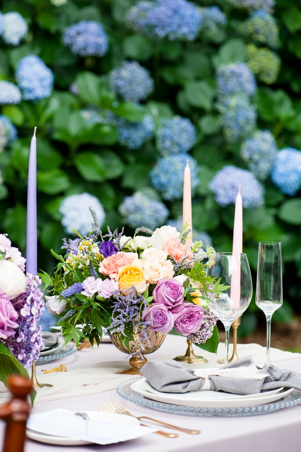 A Garden Gala with Hydrangea & Watercolor Details