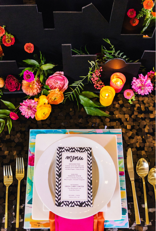 Modern + Colorful Cityscape Inspired Styled Shoot