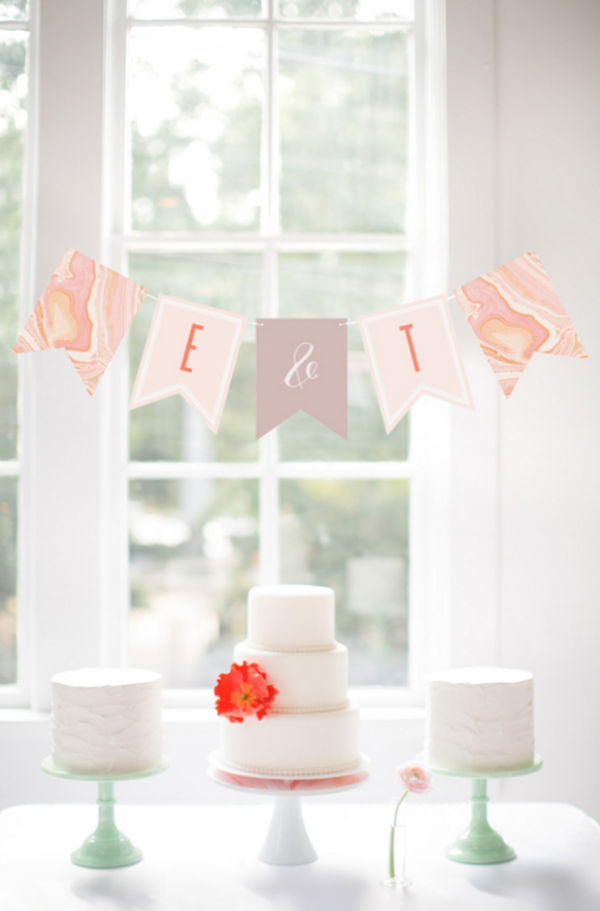 Modern Marbled Wedding with Minted 