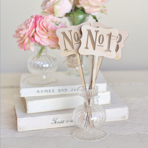 Vintage Inspired Wooden Table Numbers 