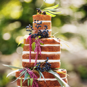 Gorgeous naked cake design by The Uncommon Cake, photo by Wonderlust Photography