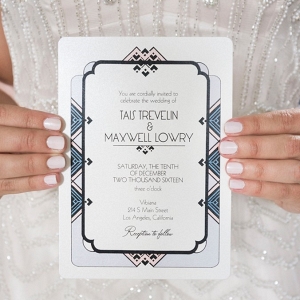 Art Deco Gatsby Wedding Invitation
