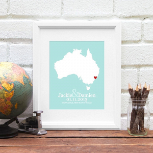 Australia Wedding Poster Gift
