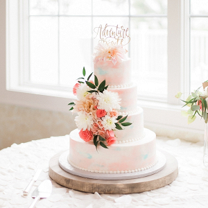Watercolor Wedding Cake