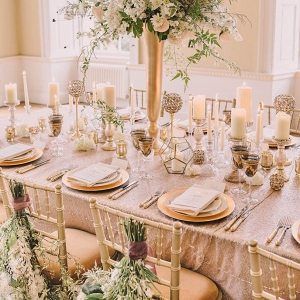 Glamorous Sequin Wedding Table Cloth