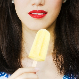 Colorful yellow popsicle