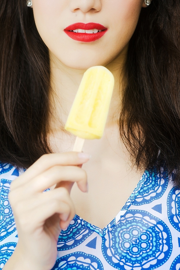 Colorful yellow popsicle