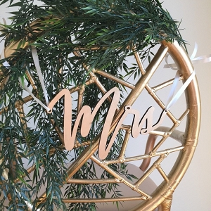 Copper Wedding Chair Sign