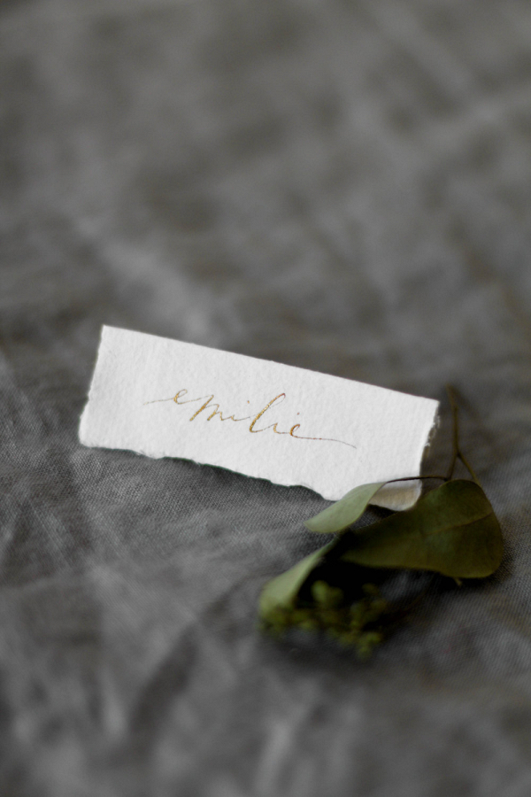 Calligraphy Wedding Name Card