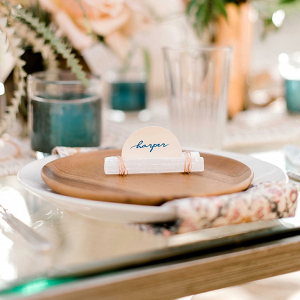 Selenite Crystal Wedding Place Cards