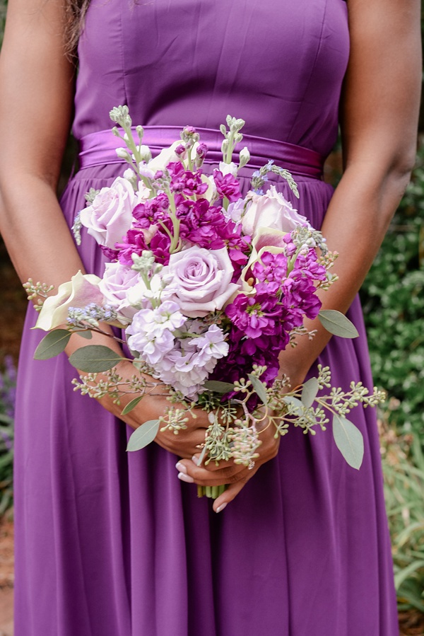 Purple bridesmaid bouquet