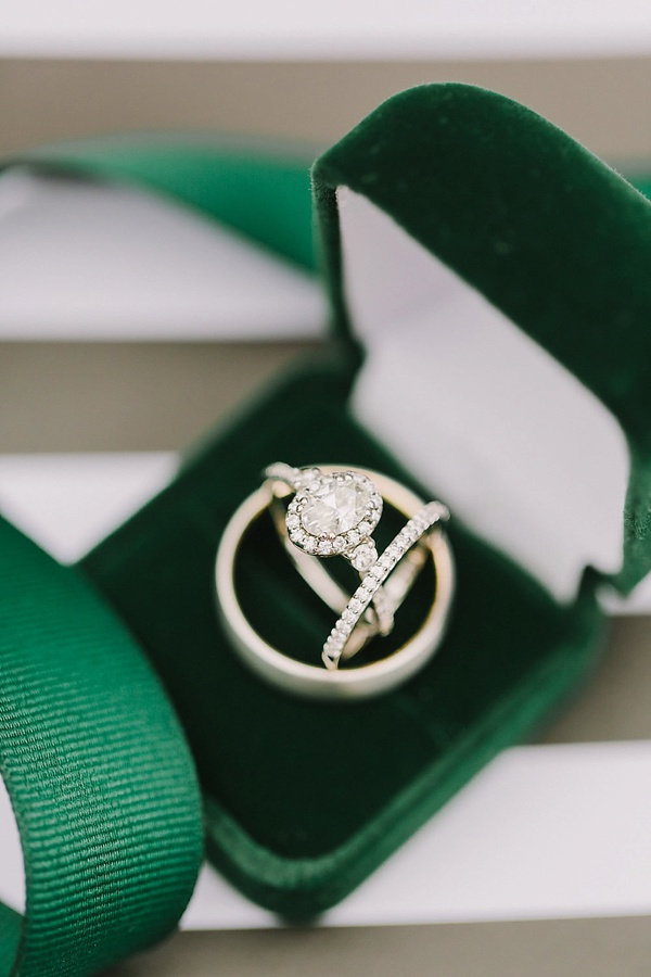 Emerald Green Velvet Ring Box