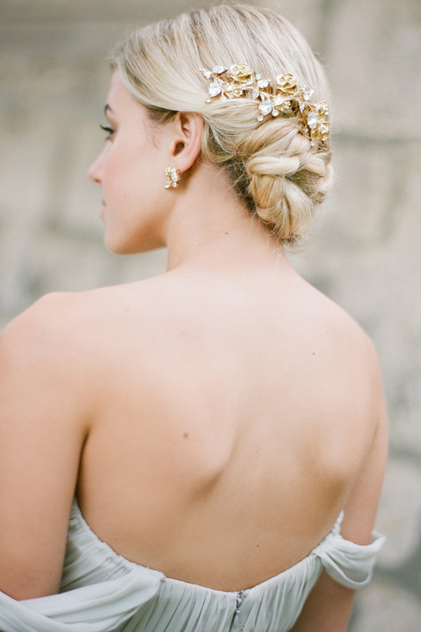 Floral Gold Bridal Hair Piece