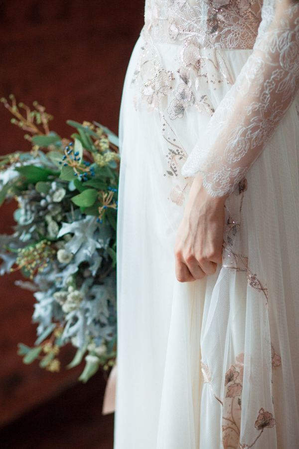 Gloria Embellished Long Sleeve Wedding Dress