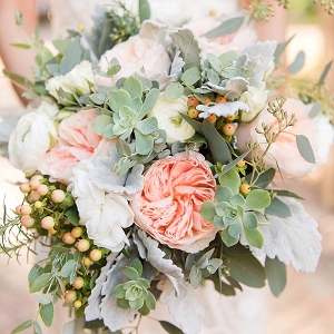 Bridal bouquet with garden roses