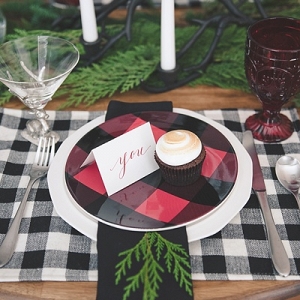 Rustic Christmas place setting