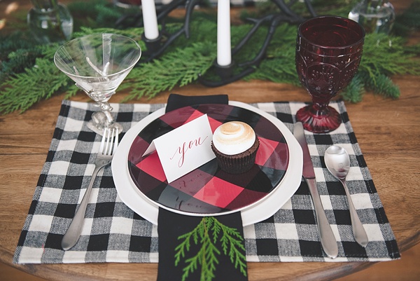Rustic Christmas place setting