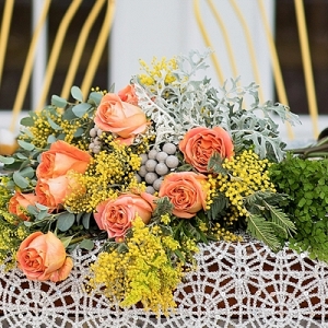 Eclectic floral arrangement
