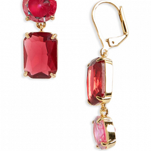 Red Kate Spade Mismatched Drop Earrings