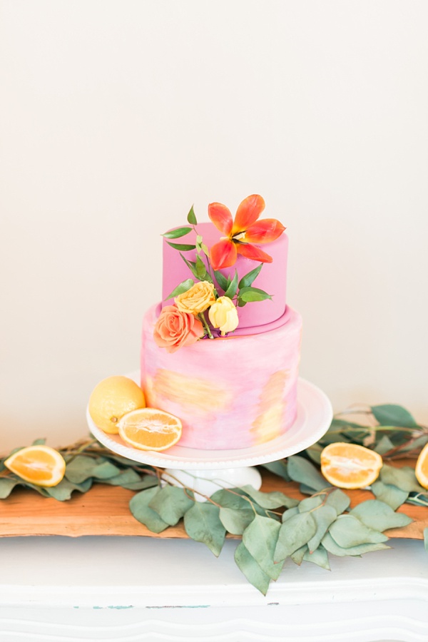 Citrus wedding cake