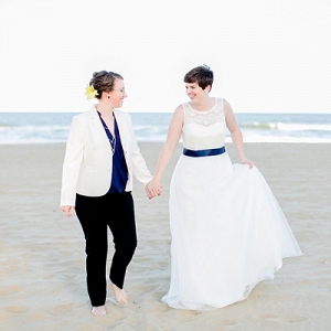 Two beach brides
